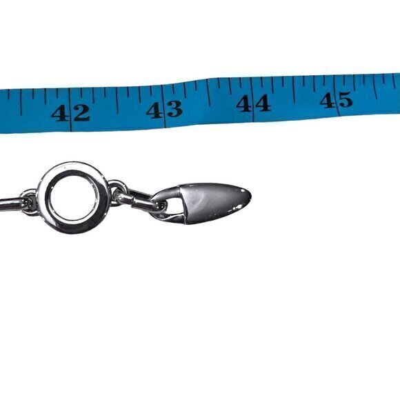 Silver Pink Chain Waist Belt Adjustable 28-42" Classy Dressy Business Casual - Picture 3 of 7